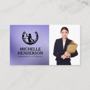 Lawyer Logo   Business Woman in Suit Business Card