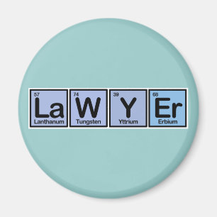Lawyer made of Elements Magnet