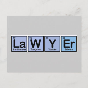 Lawyer made of Elements Postcard