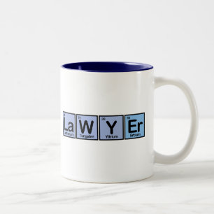 Lawyer made of Elements Two-Tone Coffee Mug