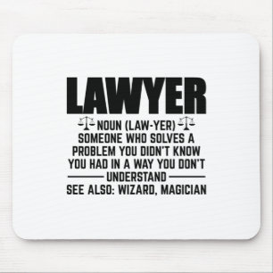 Lawyer Magician   Law Attorney Jura Student Gifts Mouse Pad