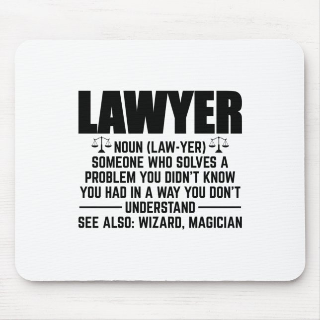 Lawyer Magician | Law Attorney Jura Student Gifts Mouse Pad (Front)