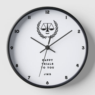 Lawyer Monogrammed Gift Clock