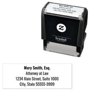 Lawyer Name Professional Job Title Return Address Self-inking Stamp