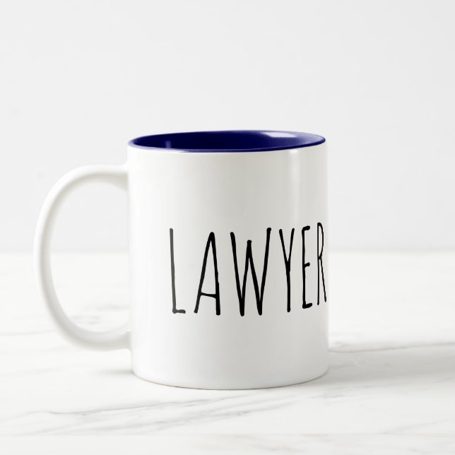 Lawyer Navy Blue Interior Inside Coffee Mug (Left)