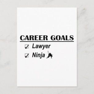 Lawyer Ninja Career Goals Postcard