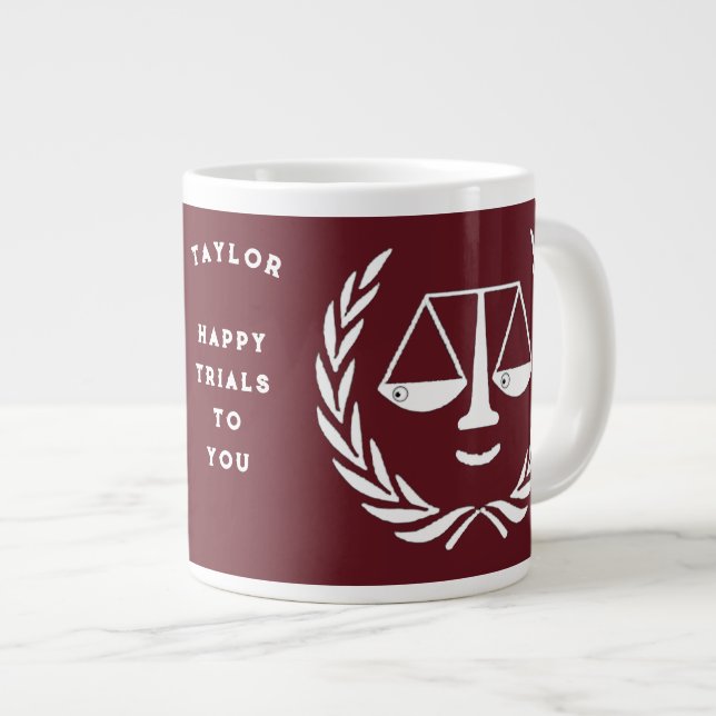 Lawyer Novelty Gift Personalised Giant Coffee Mug (Front Right)