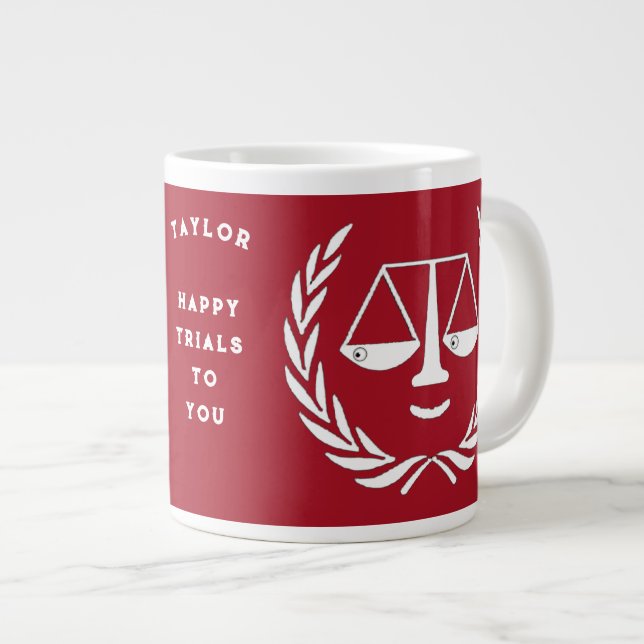 Lawyer Novelty Gift Personalised Giant Coffee Mug (Front Right)