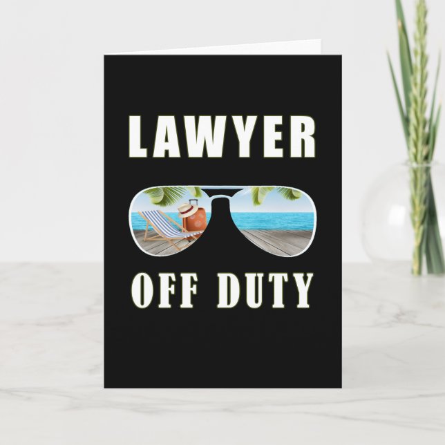 Lawyer off duty sunglasses palm beach vacation card (Front)