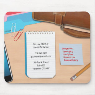 Lawyer Office Desk Mouse Pad Template