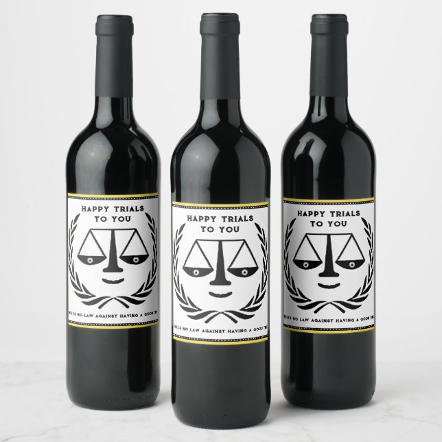 Lawyer Party Wine Label (Bottles)