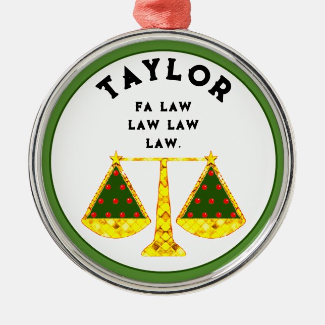 Lawyer Personalized Collectible Metal Ornament (Front)