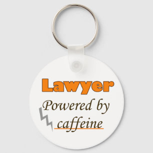 Lawyer Powered by caffeine Key Ring