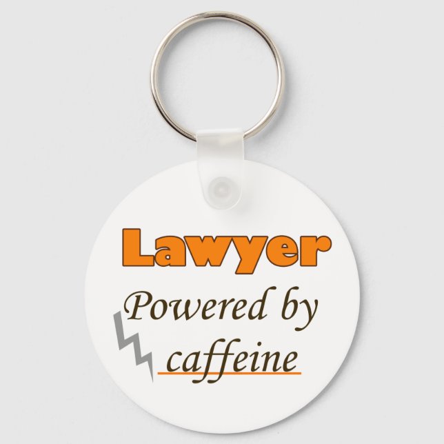 Lawyer Powered by caffeine Key Ring (Front)