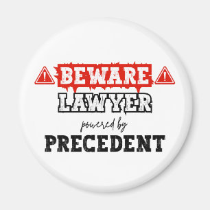 Lawyer Powered By Precedent Funny Attorney Magnet