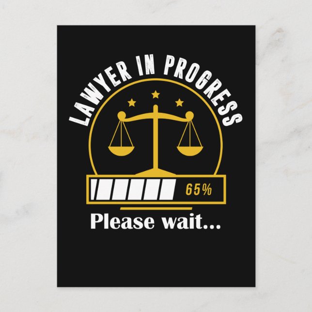 Lawyer progress Funny Lawyer Loading Postcard (Front)