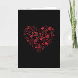 Lawyer Red Heart - Love Law Grunge Art Card