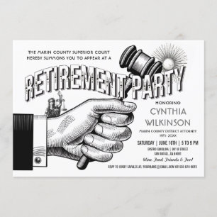 Lawyer Retirement Invitation - Party Vintage Retro