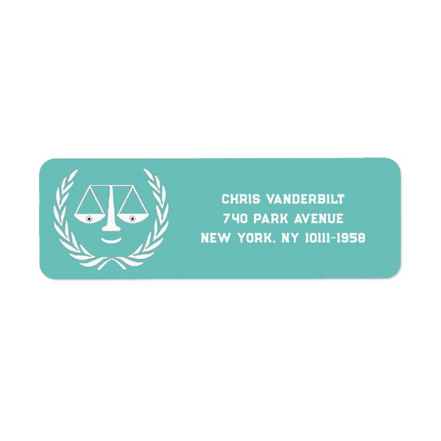 Lawyer Return Address Return Address Label (Front)