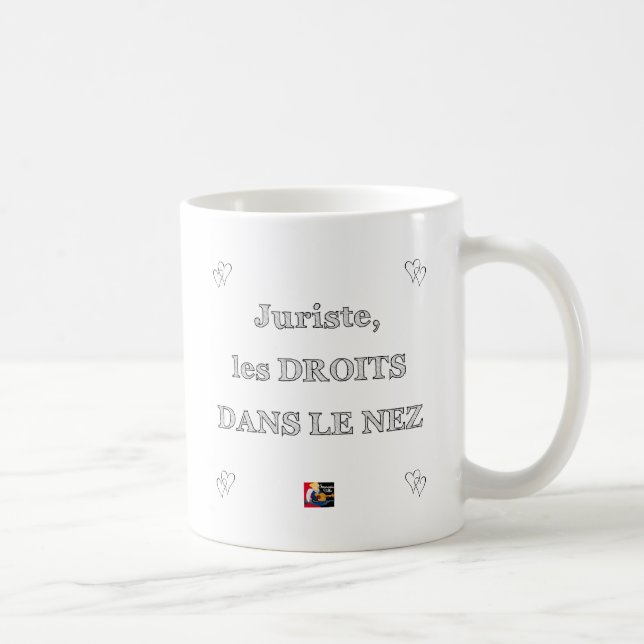 Lawyer, RIGHTS IN the NOSE - Word games Coffee Mug (Right)