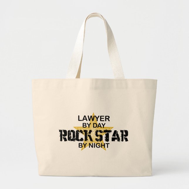 Lawyer Rock Star by Night Large Tote Bag (Front)