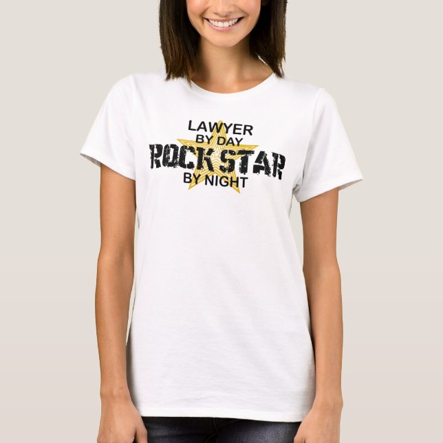 Lawyer Rock Star by Night T-Shirt (Front)