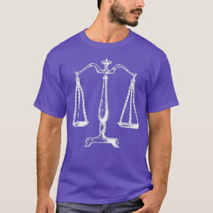 Lawyer Scale Art Funny Law School Judge Student T-Shirt