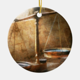 Lawyer - Scale - Balanced law Ceramic Ornament