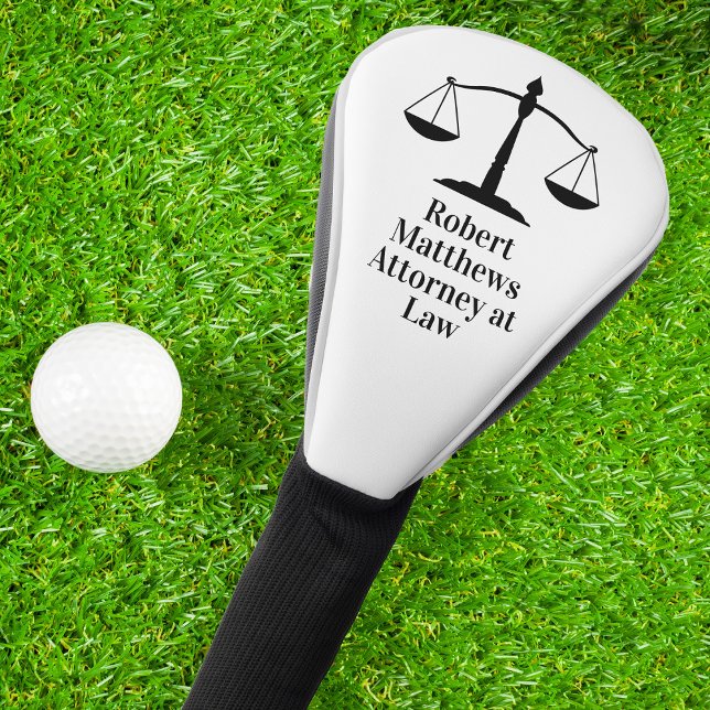 Lawyer Scales of Justice Custom Law Office Golf Head Cover (Creator Uploaded)