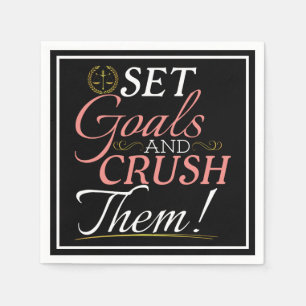 Lawyer Scales of Justice - Set Goals Crush Them Napkin