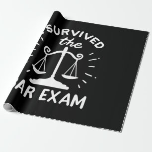 Lawyer Survived The Bar Exam Wrapping Paper