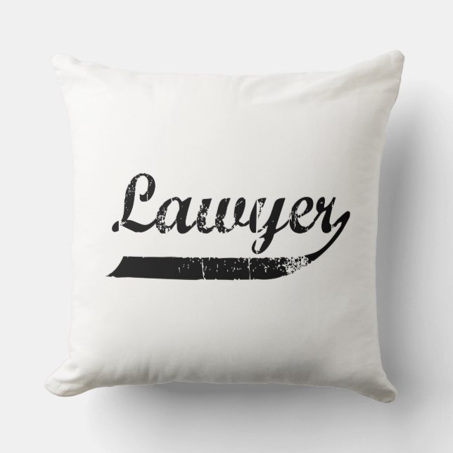 Lawyer typography cushion (Front)