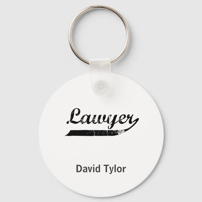 Lawyer typography key ring (Front)