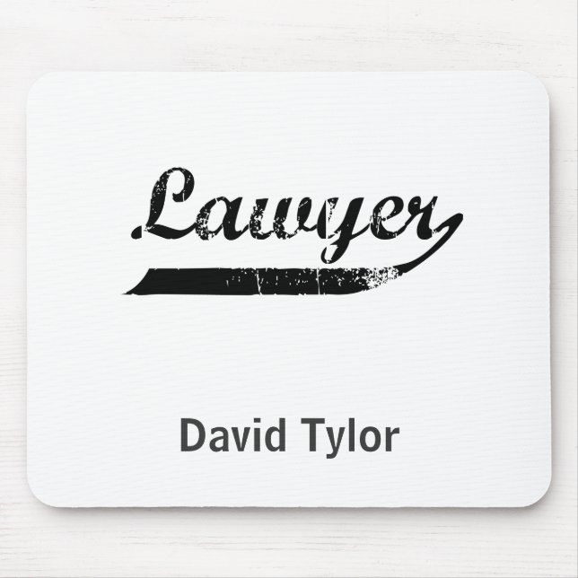 Lawyer typography mouse pad (Front)