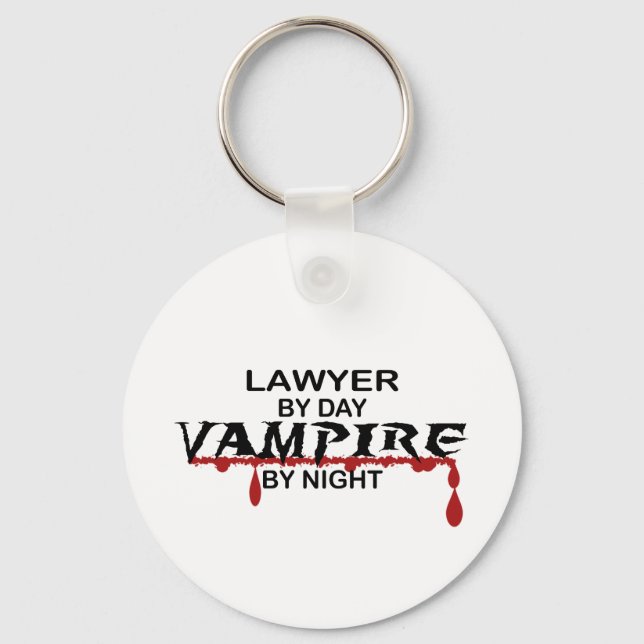 Lawyer Vampire by Night Key Ring (Front)