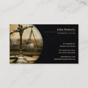 Lawyer   Vintage Scales of Justice Business Card
