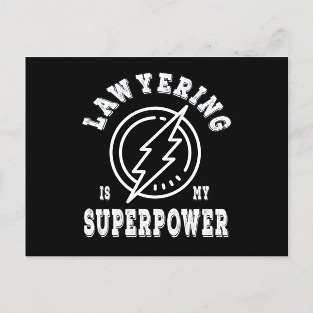 Lawyering is my superpower postcard (Front)