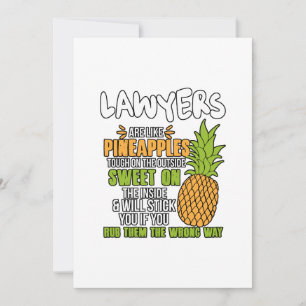 Lawyers Are Like Pineapples. Announcement