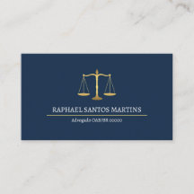 Lawyer's Business Card - Marine Blue