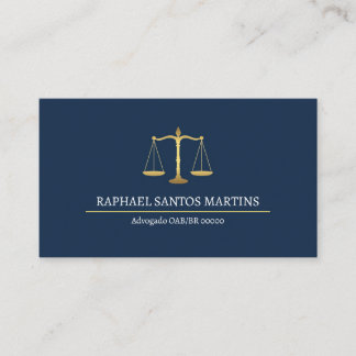 Lawyer's Business Card - Marine Blue