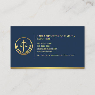 Lawyer's Business Card - Marine Blue