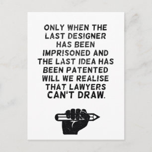 Lawyers can't draw ! postcard