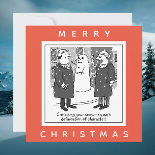 Lawyers Defamation of Character Snowman Card