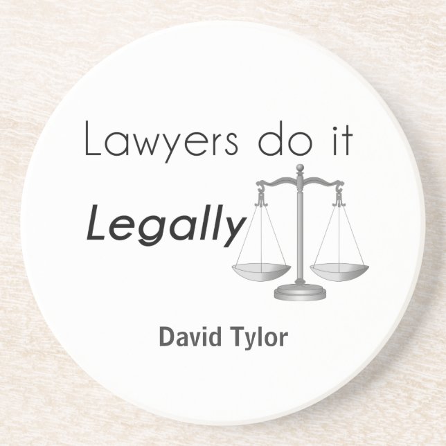 Lawyers do it! coaster (Front)