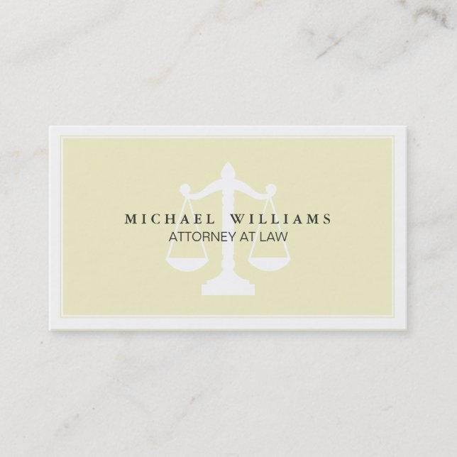Lawyer's firm for simple professional counsel business card (Front)