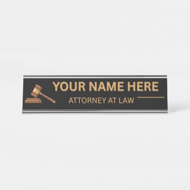 Lawyers Gift Desk Name Plate (Front)