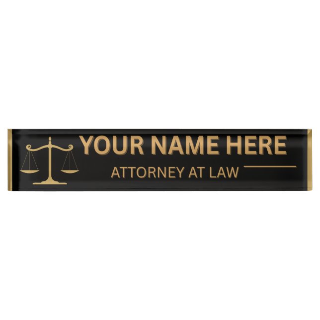 Lawyers Gift Desk Name Plate (Front)