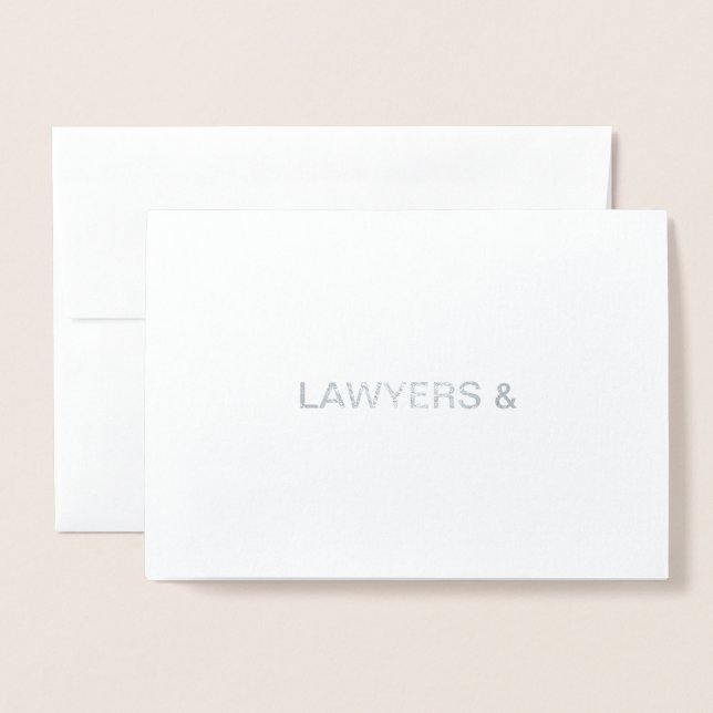 Lawyers & Happy Birthday! Foil Card (Back With Envelope)