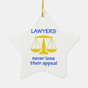 Lawyers Never Lose Their Ceramic Tree Decoration