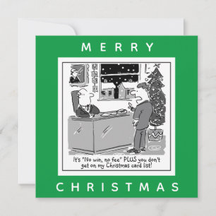 Lawyers No Win No Fee Christmas Cartoon Card